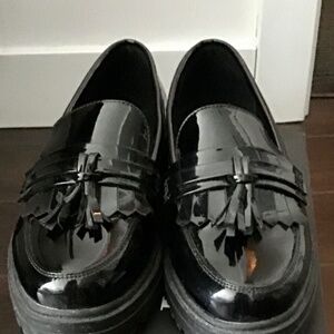 Black patent loafers (Size 6)